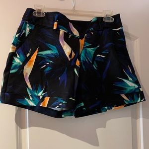 Tropical print shorts